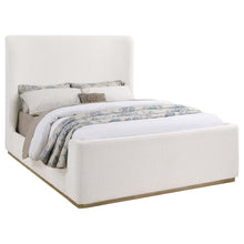 Load image into Gallery viewer, Nala Upholstered Eastern King Sleigh Bed Cream
