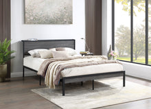Load image into Gallery viewer, Ricky Metal Full Panel Bed Grey
