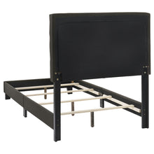 Load image into Gallery viewer, Mapes Upholstered Twin Panel Bed Charcoal
