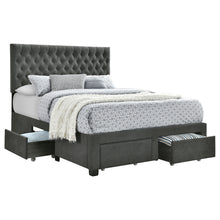 Load image into Gallery viewer, Soledad Upholstered Queen Storage Panel Bed Grey
