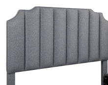 Load image into Gallery viewer, Fiona Upholstered Full Panel Bed Light Grey
