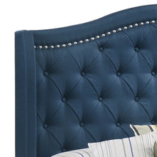 Load image into Gallery viewer, Sonoma Upholstered Full Wingback Bed Blue
