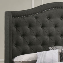 Load image into Gallery viewer, Sonoma Upholstered Queen Wingback Bed Grey
