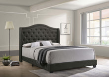 Load image into Gallery viewer, Sonoma Upholstered Eastern King Wingback Bed Grey
