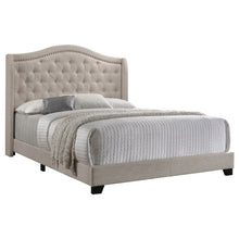 Load image into Gallery viewer, Sonoma Upholstered Full Wingback Bed Beige
