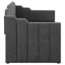 Load image into Gallery viewer, Kingston Upholstered Twin Daybed with Trundle Charcoal
