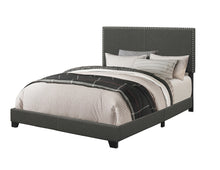 Load image into Gallery viewer, Boyd Upholstered Full Panel Bed Charcoal
