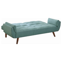 Load image into Gallery viewer, Caufield Biscuit-tufted Sofa Bed Turquoise Blue
