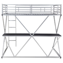 Load image into Gallery viewer, Hyde Full Workstation Loft Bed Silver
