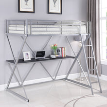 Load image into Gallery viewer, Hyde Twin Workstation Loft Bed Silver
