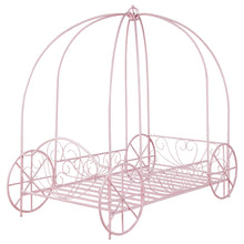 Load image into Gallery viewer, Massi Metal Twin Canopy Bed Powder Pink
