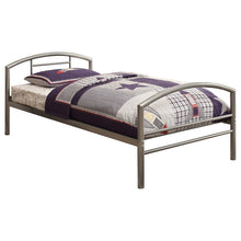 Load image into Gallery viewer, Baines Metal Twin Open Frame Bed Silver
