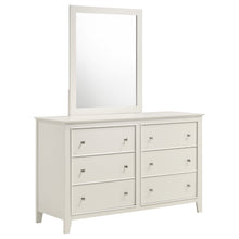 Load image into Gallery viewer, Selena 6-drawer Dresser with Mirror Cream White
