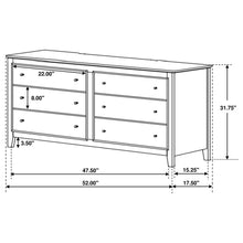 Load image into Gallery viewer, Selena 6-drawer Dresser Cream White
