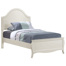 Load image into Gallery viewer, Dominique Wood Twin Panel Bed Cream White
