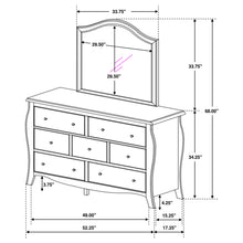 Load image into Gallery viewer, Dominique 7-drawer Dresser with Mirror Cream White

