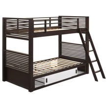 Load image into Gallery viewer, Oliver Wood Twin Over Twin Bunk Bed Java
