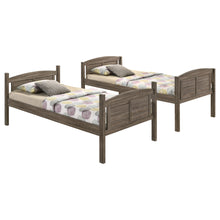 Load image into Gallery viewer, Flynn Wood Twin Over Full Bunk Bed Weathered Brown

