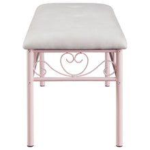Load image into Gallery viewer, Massi Tufted Upholstered Bench Powder Pink
