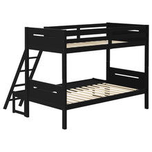 Load image into Gallery viewer, Littleton Wood Twin Over Full Bunk Bed Black
