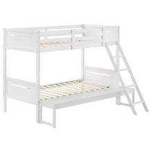 Load image into Gallery viewer, Littleton Wood Twin Over Full Bunk Bed White
