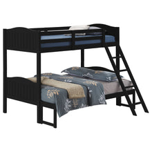 Load image into Gallery viewer, Arlo Wood Twin Over Full Bunk Bed Black

