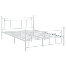 Load image into Gallery viewer, Canon Metal Queen Open Frame Bed White
