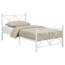 Load image into Gallery viewer, Hart Metal Twin Open Frame Bed White
