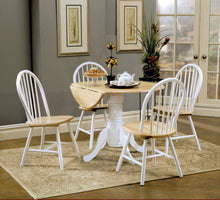 Load image into Gallery viewer, Allison 5-piece Drop Leaf Dining Set Natural Brown and White
