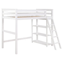 Load image into Gallery viewer, Anica 3-shelf Wood Twin Loft Bed White
