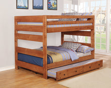Load image into Gallery viewer, Wrangle Hill Full Over Full Bunk Bed Amber Wash
