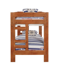 Load image into Gallery viewer, Wrangle Hill Wood Twin Over Twin Bunk Bed Amber Wash
