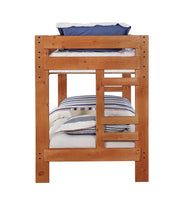 Load image into Gallery viewer, Wrangle Hill Wood Twin Over Twin Bunk Bed Amber Wash
