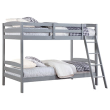 Load image into Gallery viewer, Rhea Wood Twin Over Twin Bunk Bed Grey
