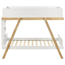 Load image into Gallery viewer, Frankie Wood Twin Over Twin Bunk Bed White and Natural
