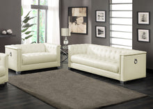 Load image into Gallery viewer, Chaviano 2-piece Upholstered Tufted Sofa Set Pearl White
