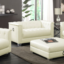 Load image into Gallery viewer, Chaviano Tufted Upholstered Loveseat Pearl White
