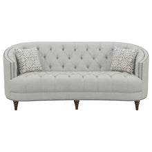 Load image into Gallery viewer, Avonlea Sloped Arm Upholstered Sofa Trim Grey
