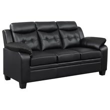 Load image into Gallery viewer, Finley Upholstered Pillow Top Arm Living Room Set Black
