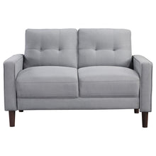 Load image into Gallery viewer, Bowen Upholstered Track Arms Tufted Loveseat Grey
