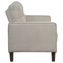 Load image into Gallery viewer, Bowen Upholstered Track Arms Tufted Loveseat Beige
