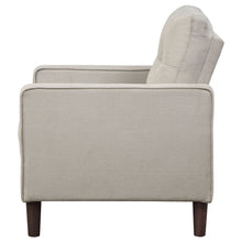 Load image into Gallery viewer, Bowen Upholstered Track Arms Tufted Chair Beige
