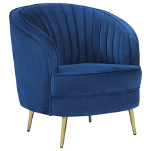 Load image into Gallery viewer, Sophia Upholstered Vertical Channel Tufted Chair Blue
