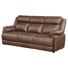 Load image into Gallery viewer, Ellington Upholstered Padded Arm Sofa Dark Brown
