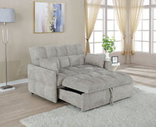 Load image into Gallery viewer, Cotswold Tufted Cushion Sleeper Sofa Bed Light Grey
