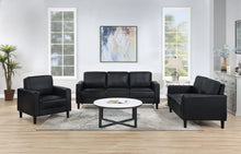 Load image into Gallery viewer, Ruth Upholstered Track Arm Faux Leather Sofa Black
