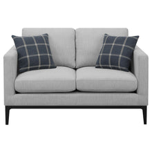 Load image into Gallery viewer, Apperson Cushioned Back Loveseat Light Grey

