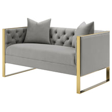Load image into Gallery viewer, Eastbrook Tufted Back Loveseat Grey
