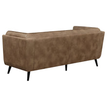 Load image into Gallery viewer, Thatcher Upholstered Button Tufted Sofa Brown
