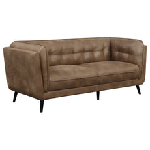 Load image into Gallery viewer, Thatcher 2-piece Upholstered Button Tufted Living Room Set Brown
